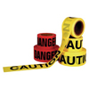 Economy Barricade Tapes (Quantity : 12 Rolls per Case, Depicted Text : Danger, Color : Yellow)