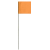 Stake Flags (Quantity : 100 per Bundle, Color : Orange Glo, Length : 21 in)
