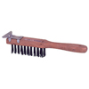 Econoline� Heavy-Duty Scratch Brushes with Scraper (Block Length : 11 1/2 in, Block Width : 1 1/2 in, Bristle Material : Steel)