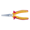Insulated Round Nose Pliers (Overall Length : 6 1/2 in, Jaw Type : Serrated, Material : Drop Forged Steel)
