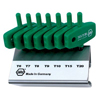 Wing Handle Torx� Key Sets (Tip Size Symbol : T-6, T-7, T-8, T-9, T-10, T-15, T-20, Material : Chrome-Vanadium-Molybdenum Steel, Finish : Black)