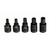 5 Piece Impact Hex Bit Socket Sets (Drive Size : 3/4 in, Drive Type : Square, Tip Size : 9/16 in, 5/8 in, 3/4 in, 7/8 in, 1 in)