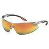 HD 800 Series Safety Glasses (Temple Color : Silver w/Flames, Lens Tint : Orange Mirror, Lens Coating/Shade : Hard Coat)