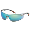 HD 800 Series Safety Glasses (Temple Color : Silver w/Flames, Lens Tint : Blue Mirror, Lens Coating/Shade : Hard Coat)
