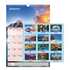 Full-Color Scenic Photographic Monthly Wall Calendar (12 x 17)