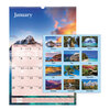 Full-Color Scenic Photographic Monthly Wall Calendar (15-1/2 x 22-3/4)