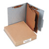 PRESSTEX� 20 pt. Classification Folders (Six-Section Folders, Gray, Letter Size)