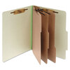 Pressboard 25 pt. Classification Folders (Letter Size, Leaf Green, 8-Section Folders)