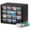 16-Drawer Storage Hardware and Craft Organizers (Color : Black, Quantity : 4 per Case, Size : 10.5 x 8.5 x 6.5 )