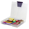 Craft and Paper Storage Cases (Color : Clear with Purple Latch, Quantity : 6 per Case)