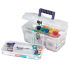 14 inch Plastic Art Supply Craft Storage Tool Box (Color : Clear, Quantity : 3 per Case, Size : 14 )