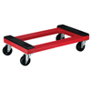 Reinforced Padded Capped Dolly (Color: Red, Material: Steel, Rubber pad, Plastic, Size: 30 x 18 )