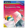 Universal Quick-Dry Ink Jet Printer Transparency Film