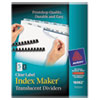 Index Maker� Translucent Clear Label Divider (5-Tab Style, Five Sets per Pack)