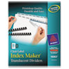 Index Maker� Translucent Clear Label Divider (8-Tab Style, Five Sets per Pack)