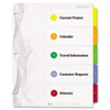 Avery� Designer Ready Index� Dividers (Global Product Type : Index Dividers-Customizable, Tab Style : 5-Tab, Tab Color(s) : Multicolor)