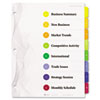 Avery� Designer Ready Index� Dividers (Global Product Type : Index Dividers-Customizable, Tab Style : 8-Tab, Tab Color(s) : Multicolor)
