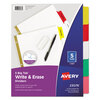 Big Tab Write-On™ Dividers with Erasable Laminated Tabs (5-Tab Style, Multicolor Tab)