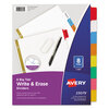 Big Tab Write-On™ Dividers with Erasable Laminated Tabs (8-Tab Style, Multicolor Tab)