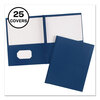 Two-Pocket Report Covers with Prong Fasteners (Dark Blue)