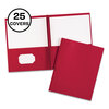 Two-Pocket Report Covers with Prong Fasteners (Red)