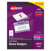 Clip Style Badge Holders with Laser/Ink Jet Inserts