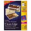Avery� Two-Side Clean Edge Printable Business Cards (Global Product Type : Business Cards, Paper Color(s) : White, Finish : Matte)