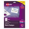 Self-Adhesive Laser/Ink Jet Name Badge Labels (160 Per Pack, White)