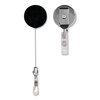Premier Retractable Heavy-Duty ID Card Reel (Black/Silver)