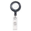 Deluxe Retractable ID Card Reel with Badge Holder (Black)