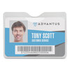 Security Badge ID Holder (2-1/2 x 3-3/4, Horizontal w/Clip)