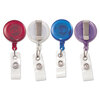 Translucent Retractable ID Card Reels, Four-Pack (Assorted Colors, Four-Pack)