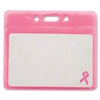 Advantus� Breast Cancer Awareness Badge Holder (Global Product Type : Name Badge Holders-Prepunched, Insert Width [Nom] : 3 1/2 in, Insert Height [Nom] : 2 1/2 in)