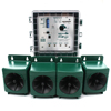 Super Bird-x Peller Pro, Version 1-  (Coverage: 5 Acres (at full volume), Control Unit: 9 x 9 x 5.25 , Speakers: 4 x 4 x 6 )
