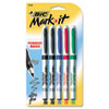 BIC� Mark-It� Ultra-Fine Tip Permanent Marker (Global Product Type : Markers-Permanent, Marker Type : Permanent, Assortment : 1 Deep Sea Blue, 1 Forest Green, 1 Rambunctious Red, 2 Tuxedo Black)