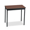 Utility Table with Laminate Top & Steel Legs (Walnut/Black, 30 x 18)