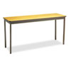 Utility Table with Laminate Top & Steel Legs (Oak/Brown, 60 x 18)