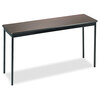 Utility Table with Laminate Top & Steel Legs (Walnut/Black, 60 x 18)