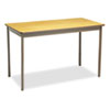 Utility Table with Laminate Top & Steel Legs (Oak/Brown, 48 x 24)
