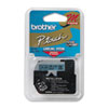 M Series Tape Cartridges for P-Touch Labelers (3/8 Wide, Black on Blue)