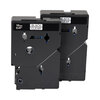 TC Series Tape Cartridges for P-Touch Labelers (1/2 Wide, Black on Clear, Two Cartridges per Pack)