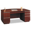 Bush� Milano&sup2; Collection Bow Front Double Pedestal Desk (Global Product Type : Desks-Double Pedestal Bow Front Desk, Top Shape : Bow Front, Top Color/Finish : Harvest Cherry)