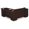 Bush� Milano&sup2; Collection Right L-Desk with Full Pedestal (Global Product Type : Desks-Right L-Desk with Full Pedestal, Top Shape : Bow Front, Top Color/Finish : Harvest Cherry)