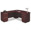 Bush� Milano&sup2; Collection Right L-Desk with Full Pedestal (Global Product Type : Desks-Right L-Desk with Full Pedestal, Top Shape : Bow Front, Top Color/Finish : Harvest Cherry)