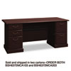 Bush� Syndicate Collection Double Pedestal Desk (Top Shape : Rectangular, Top Color/Finish : Mocha Cherry, Maximum Depth : 30 in)