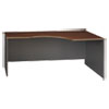 Series C Bow Front Desk, Corner Modules (Graphite Gray Frame, Hansen Cherry Finish Top, Corner Modules)