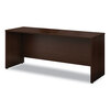 Series C Rectangular Desk, Return Bridge (Graphite Gray Frame, Hansen Cherry Finish Top, Rectangular Desk)