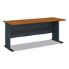 Series A Workstation Desks, Peninsula, Corner Desk, Corner Connector (Natural Cherry Finish Top, Workstation Desks)