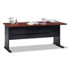 Series A Workstation Desks, Peninsula, Corner Desk, Corner Connector (Hansen Cherry Finish Top, Workstation Desks)