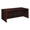 Rectangular Desk Shells, Rich Wood Veneer (Mahogany Finish, 72w x 36d x 29h)